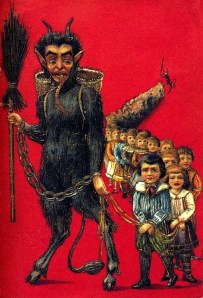 One of 1000s of vintage Krampus postcards you can hotlink from your lazy, seasonal blog.
